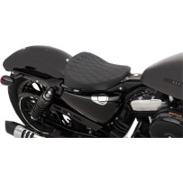 Bobber Solo Seat — 34.5 cm overall length, Black