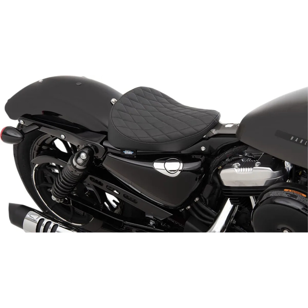 Asiento solo Bobber — 34.5 cm longitud total, Negro