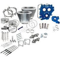 110" Power Package Performance Kit — 4" bore, 10.5:1 compression, chain cam drive, Silver