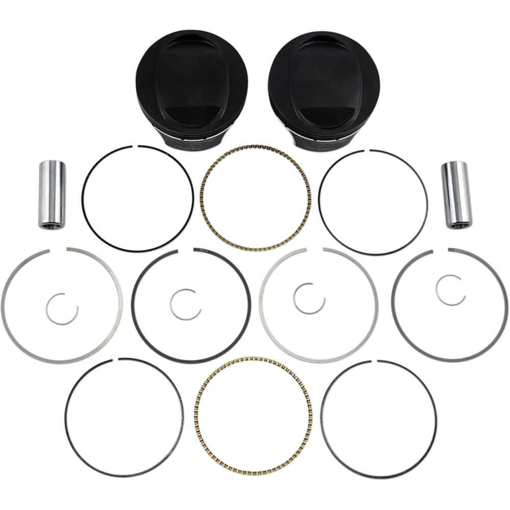 High-Performance Forged Piston Kit — Bore 3.885", Stroke 4.375", Compression 10.5:1