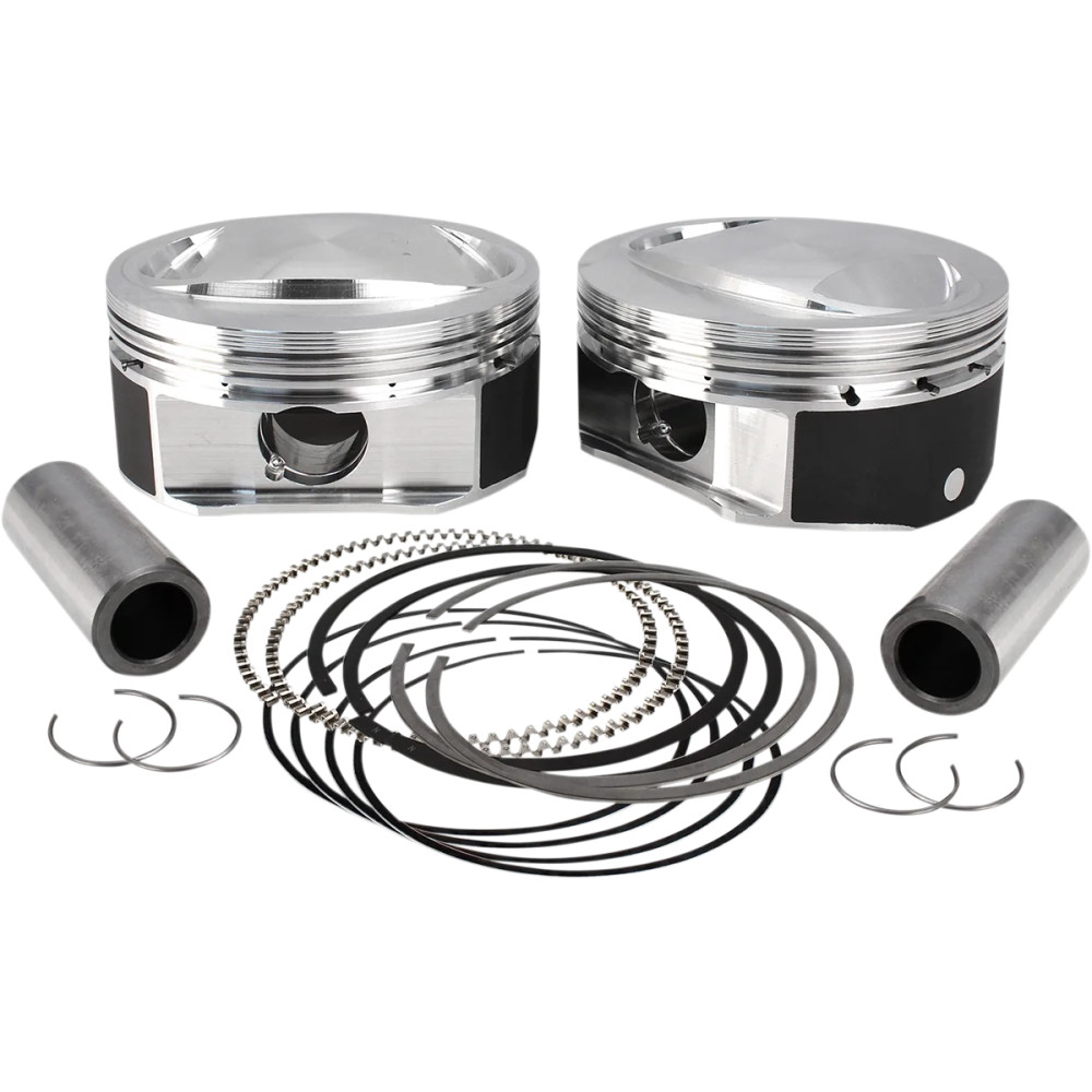 High Compression Piston Kit — 4.000" bore, 110" displacement, 10.6:1 compression