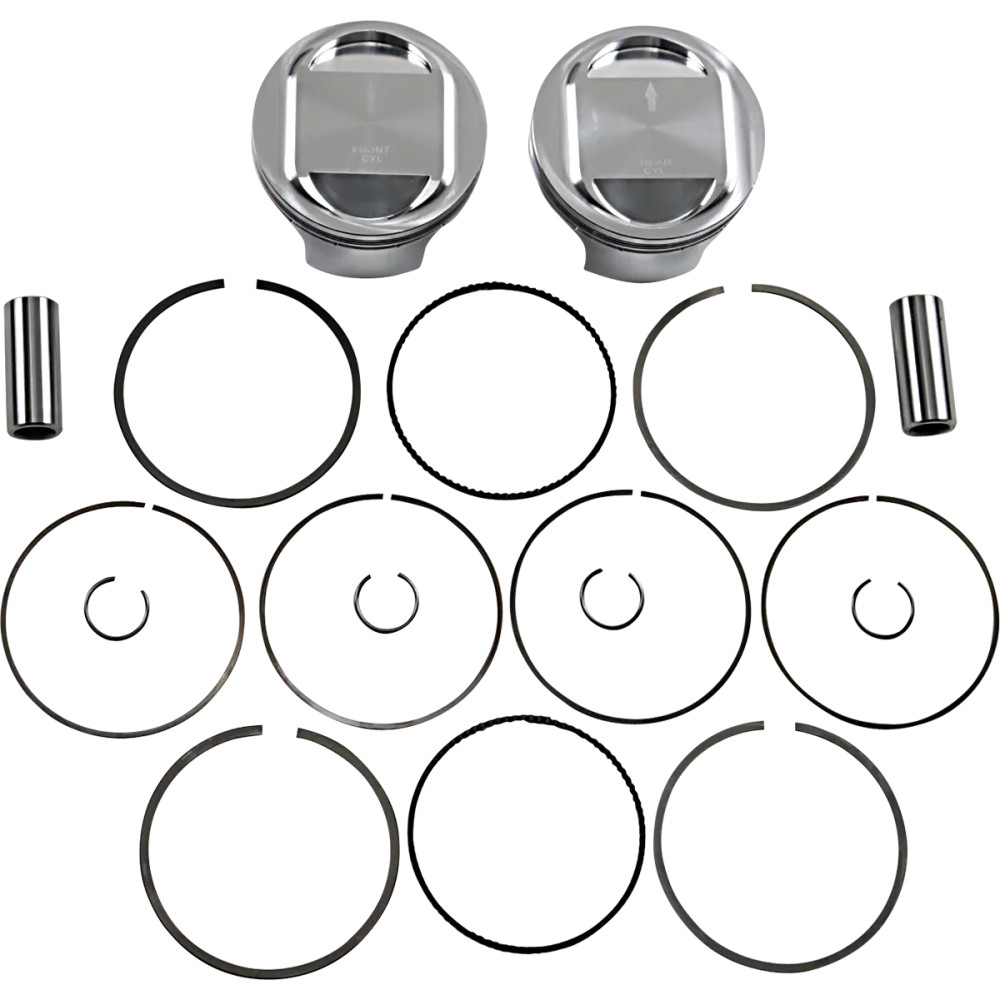 Piston Kit — 3.937" bore, 10.5:1 compression, 98" displacement