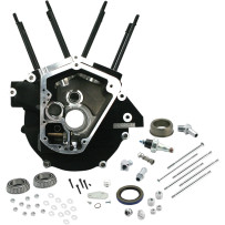 Super Stock® Alternator Style Engine Case — 3.5" bore, fits up to 5" stroke, EFI-ready, black powder-coated