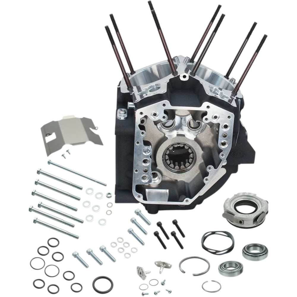 Engine Case — 4.125" bore, 88 A Engine, Wrinkle Black