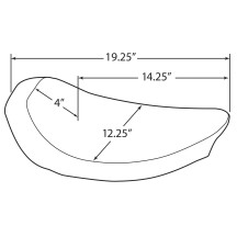 Asiento Solo Low — 36 cm (14-1/4") × 31 cm (12-1/4"), Negro