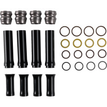 Pushrod Tube Cover Kit — Titanium anodized, 6061-T6 aluminum, 10 gauge, set of 4