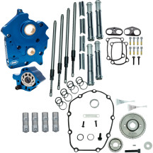 Cam Chest Kit without Cams for Gear Drive M8 — Water-cooled, Chrome