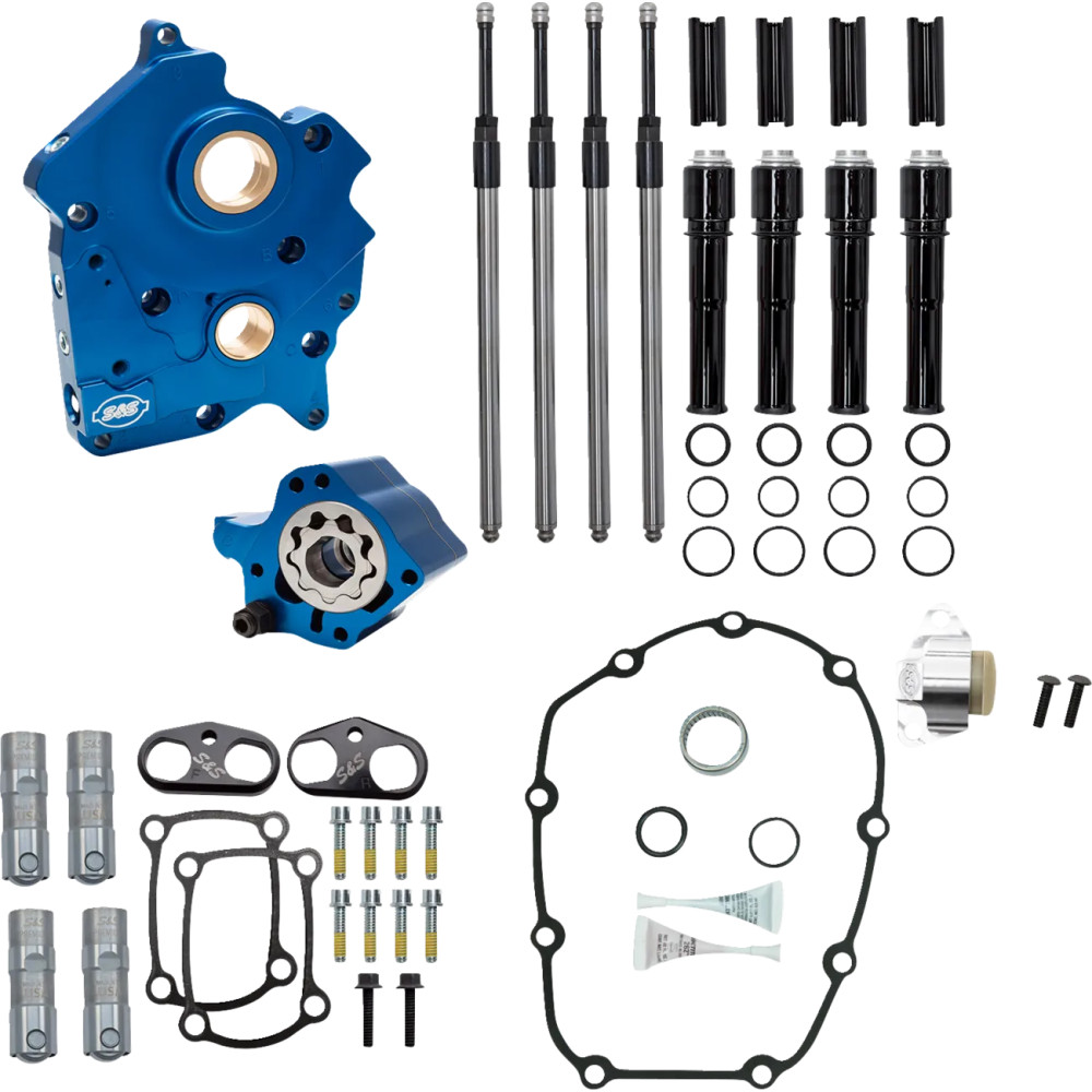 Cam Chest Kit without Cams for Chain Drive M8 — Oil-cooled, Black