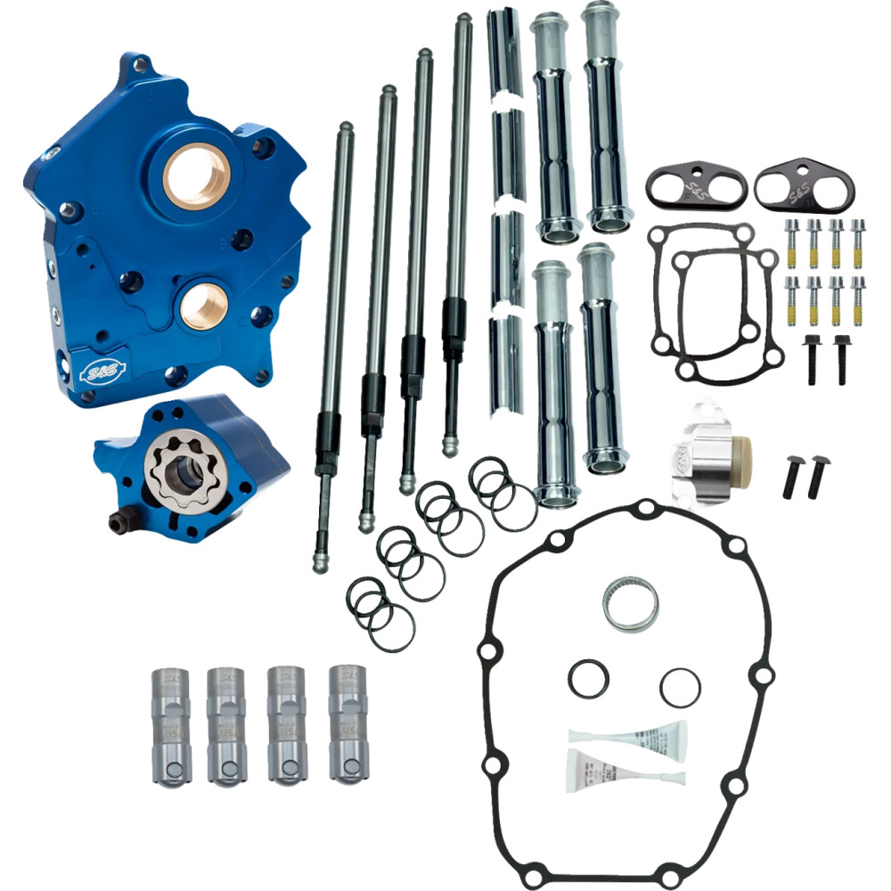 Cam Chest Kit without Cams for Chain Drive M8 — Chain, oil-cooled, Chrome