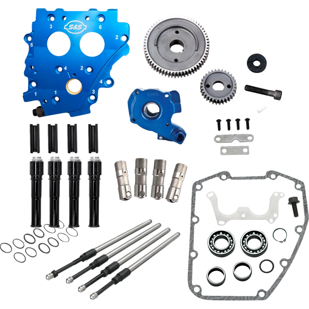 Cam Chest Kit without Cams for Gear Drive Twin Cam — Oil cooled, Black
