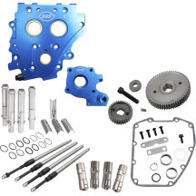Cam Chest Kit without Cams for Gear Drive Twin Cam — Oil-cooled, Chrome