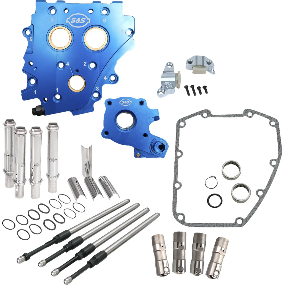 Cam Chest Kit without Cams for Chain Drive Twin Cam — Chain drive, chrome pushrod tubes