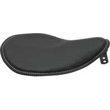 Asiento individual pequeño de muelle perfil bajo — Longitud total 33 cm (13"), espesor 12.7 mm (1/2"), Negro