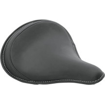 Large Spring Solo Seat — 15-1/2" overall, 2" thick, studs 5/16" x 7/8", 7" c-c, Black