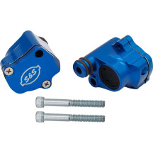 Billet Head Breather — Blue anodized