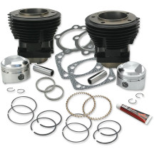 Stock Bore 80" Cylinder and Standard Compression Piston Kit — 3.5" bore, 4.25" stroke, 80" displacement, 8:1 compression, Powder