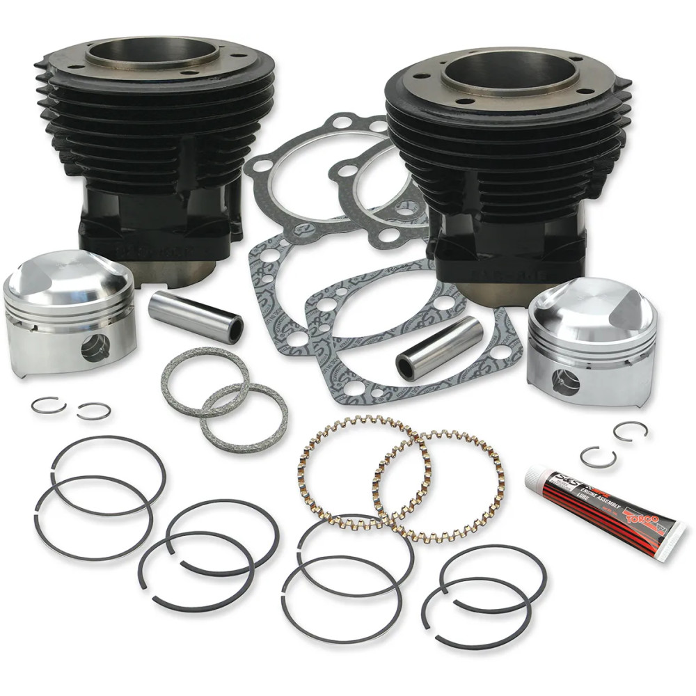 Stock Bore 80" Cylinder and Standard Compression Piston Kit — 3.5" bore, 4.25" stroke, 80" displacement, 8:1 compression, Powder