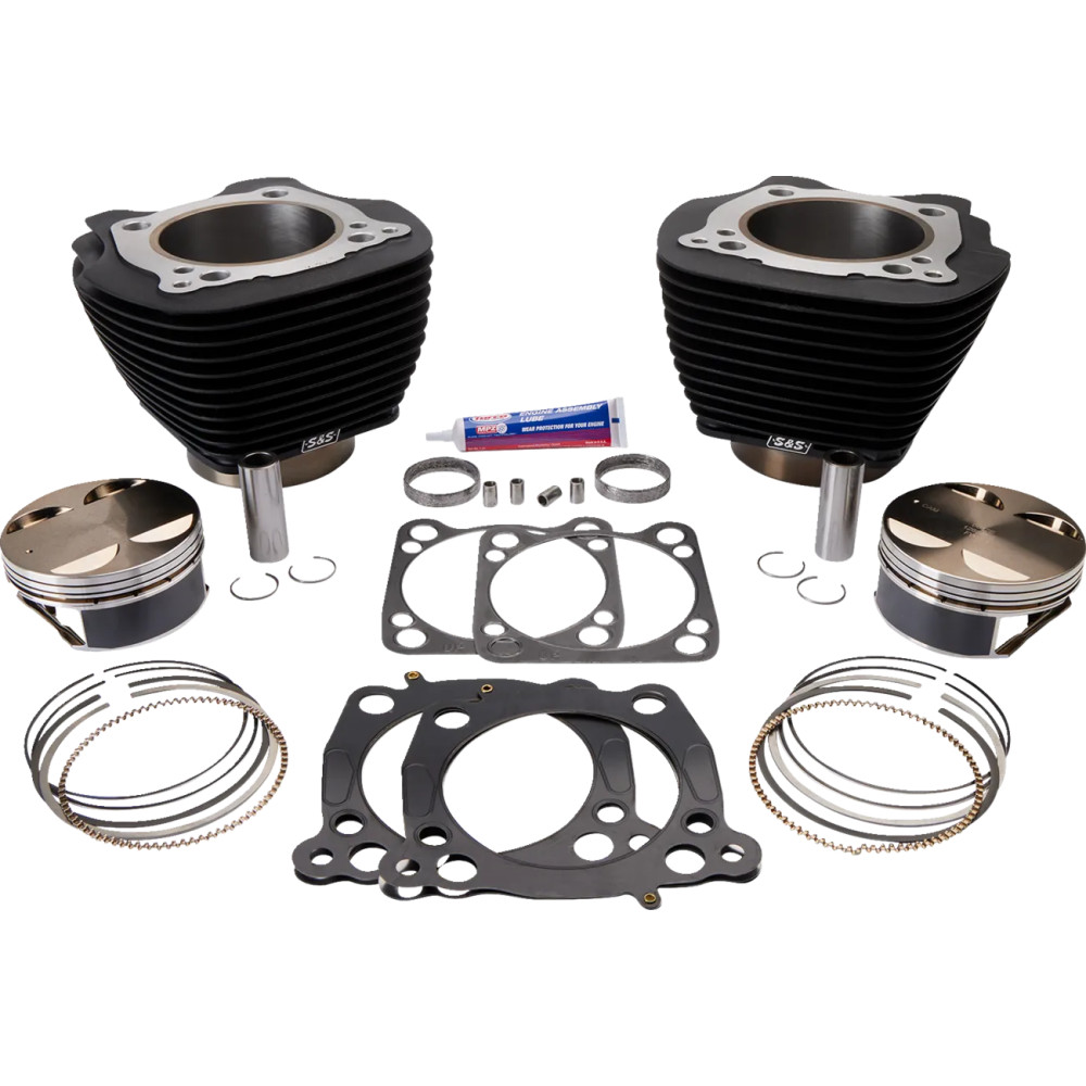 Big Bore Cylinder Kit — 124 cu in, 4.250 in bore, 4.375 in stroke, Black