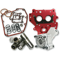 HP+® Kit de sistema de aceite — Accionamiento por engranajes, aluminio mecanizado, Rojo