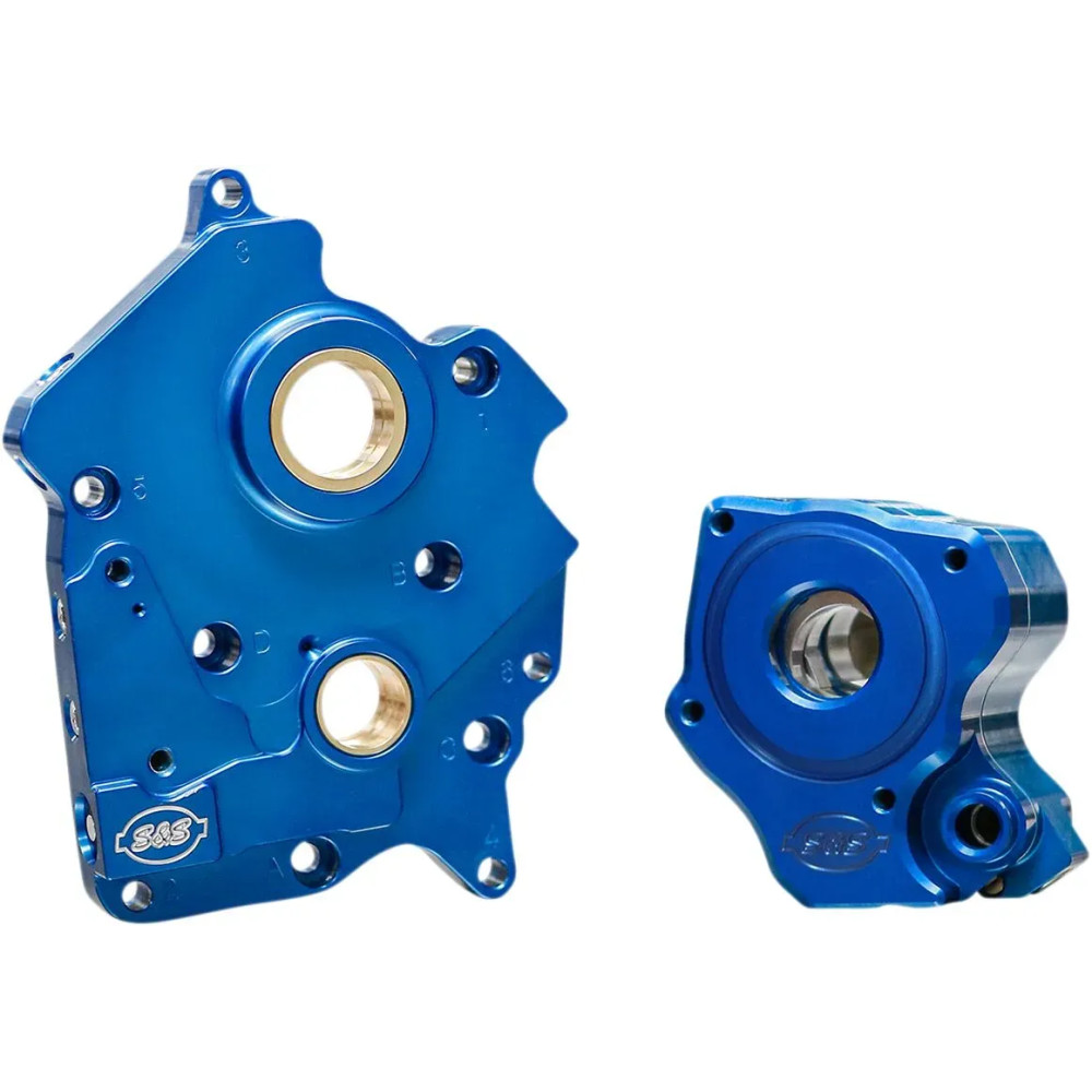 Oil Pump and Cam Support Plate Kit — Blue anodized
