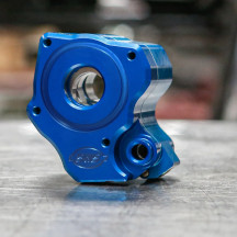 Oil Pump — Billet aluminum, High-flow, Blue anodized