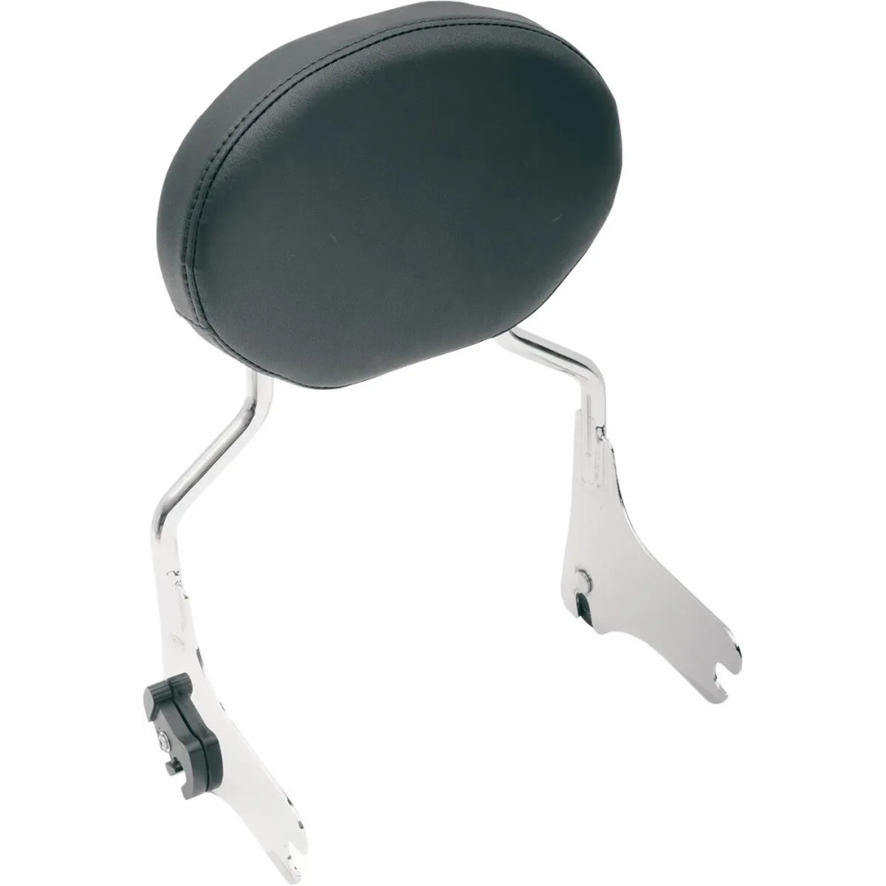 Almohadilla ovalada de cuero para sissy bar — 19 cm (7.5\") altura, 25.5 cm (10\") ancho, Negro