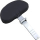 Ensamblaje de almohadilla pequeña estacionaria con barra corta de respaldo — almohadilla 23 x 13,5 cm, barra corta 18,42 cm, ajuste 5,08 cm, negro