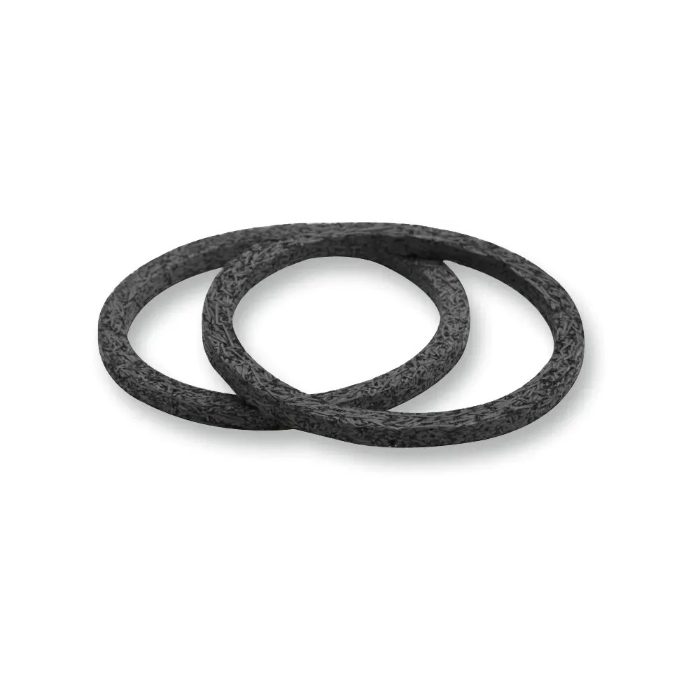 Exhaust Port Gaskets — Pair, fits Big Twin spherical exhaust port, welded flat collar head pipes