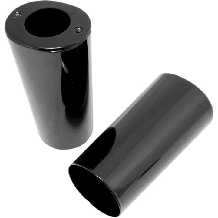Cubiertas para deslizadores de horquilla — 165.1 mm, negro brillo