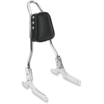Tapered Backrest Pad for Round Sissy Bars — Black, 5-3/4" H, 3-1/2" top, 4-3/4" bottom