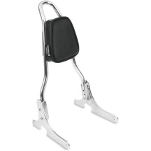 Tapered Backrest Pad for Round Sissy Bars — 3-1/2" top, 4-3/4" bottom, 5-3/4" height, Black