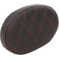 Backrest Pad — 19 cm H, 25.5 cm W, Fits short/medium/tall sissy bars, Black, Red