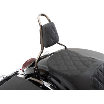 Tapered Backrest Pad for Round Sissy Bars — 14.5 cm (5-3/4") height, 3-1/2"/4-3/4" taper, Black