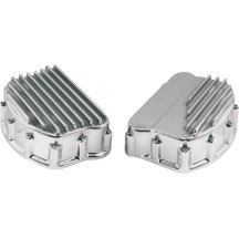 Finned Rocker Covers — Polished, pair