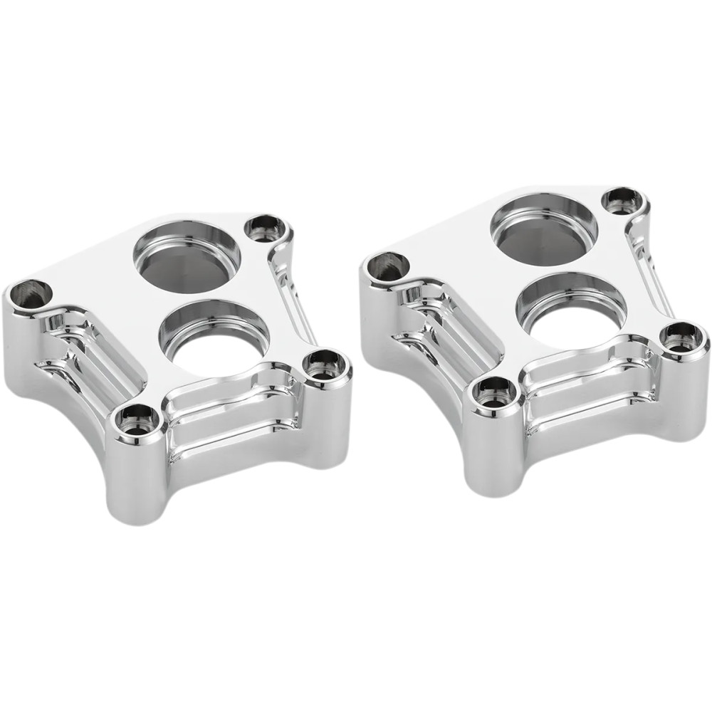 10 Gauge Lifter Block Covers — Chrome, Pair