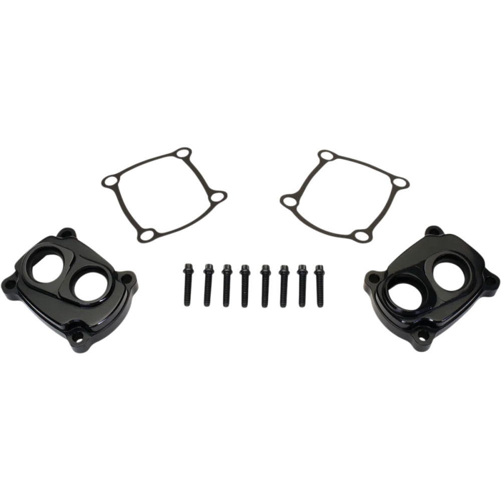 Low-Profile Billet Tappet Covers/Pushrod Cover Kit — Black
