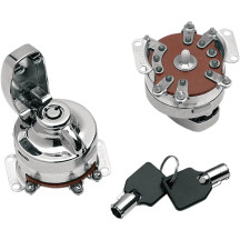 Round Key Internal Contact Switch — Chrome