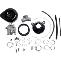 Super G Carburetor with Stealth Air Cleaner Kit — Black, Gloss