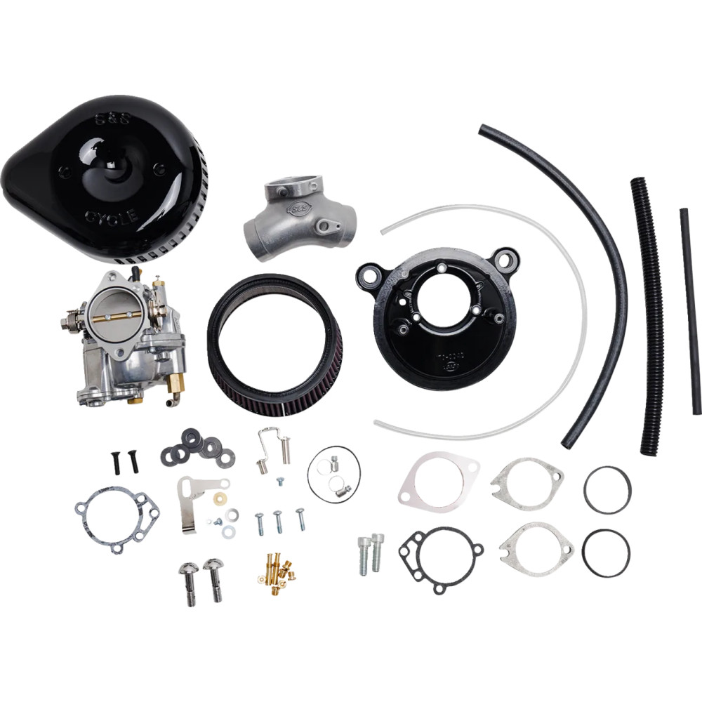 Super G Carburetor with Stealth Air Cleaner Kit — Black, Gloss