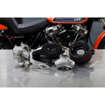 Super G Carburetor with Stealth Air Cleaner Kit — Black, Gloss