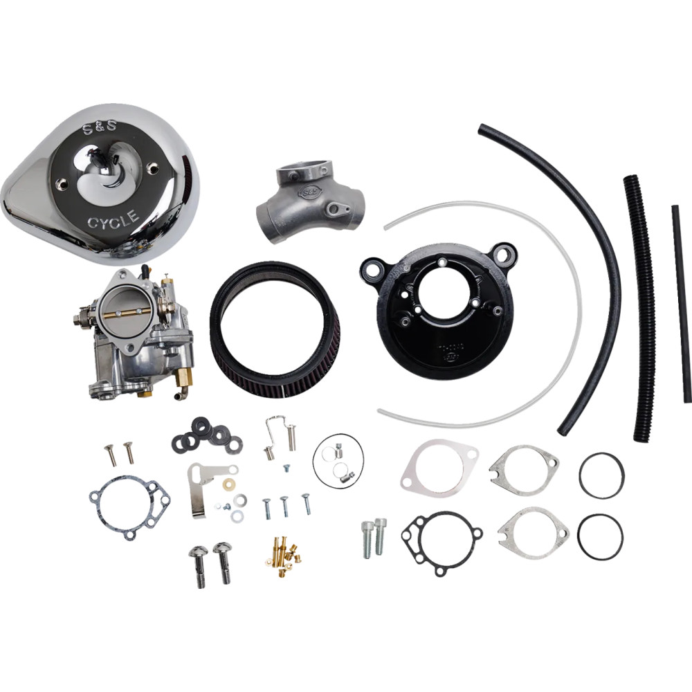 Super E Carburador con Stealth Air Cleaner Kit — Cromado