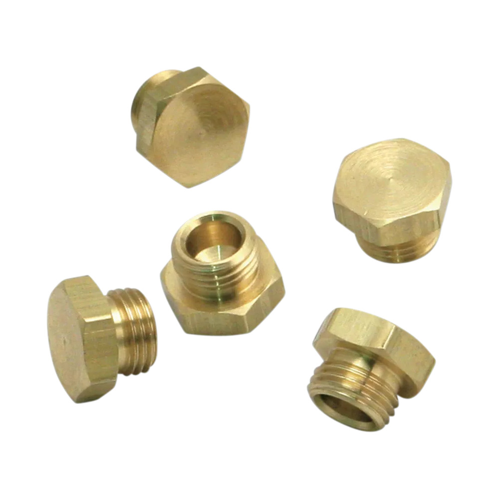 Float Bowl Plugs — 5-pack, Gold, 11-2092