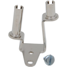 Throttle Cable Guide and Bracket — Super E, Super G, for CV carburetors, Silver
