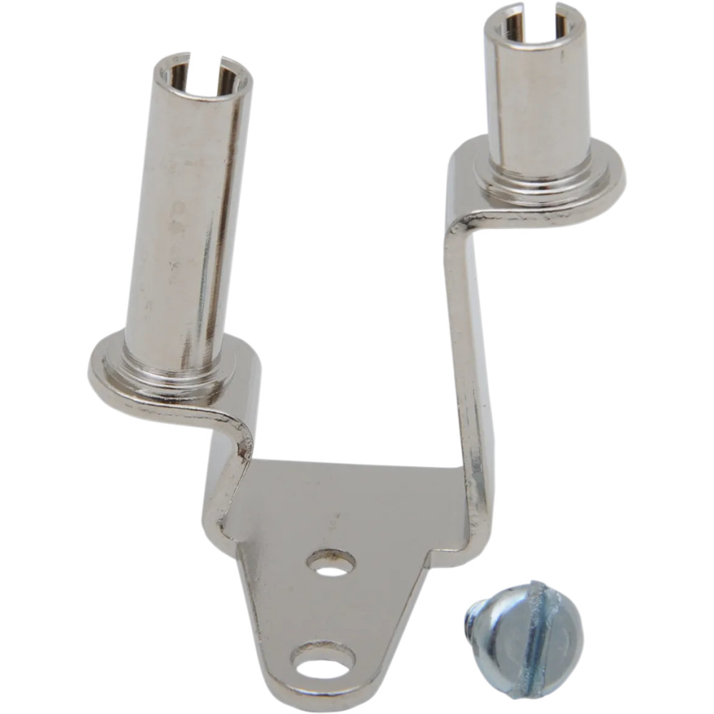 Throttle Cable Guide and Bracket — Super E, Super G, for CV carburetors, Silver