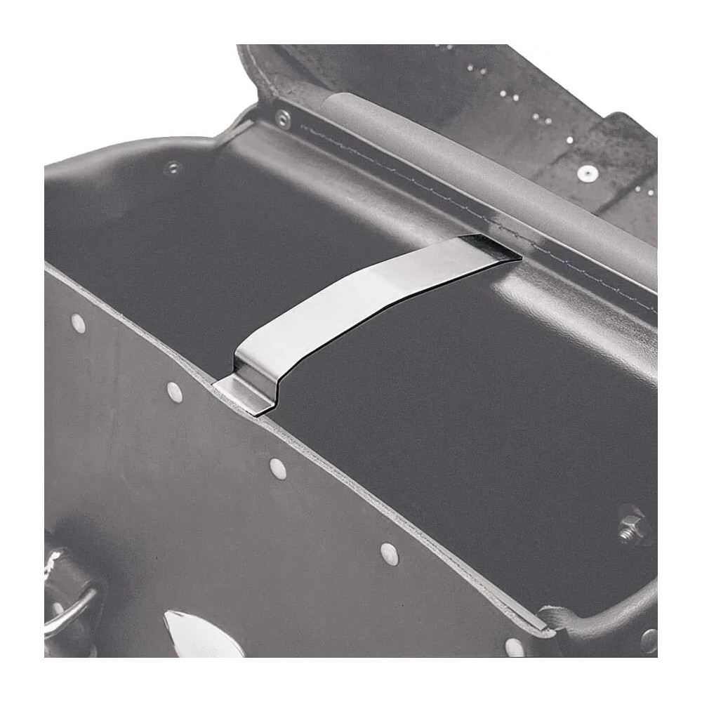 Bag Bar Saddlebag Lid Supports — Silver, Pair