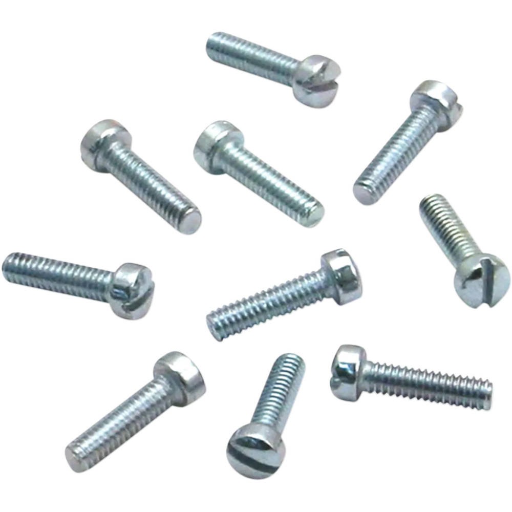 Slotted Screws — Flat Head Screw, 10-pack, Silver