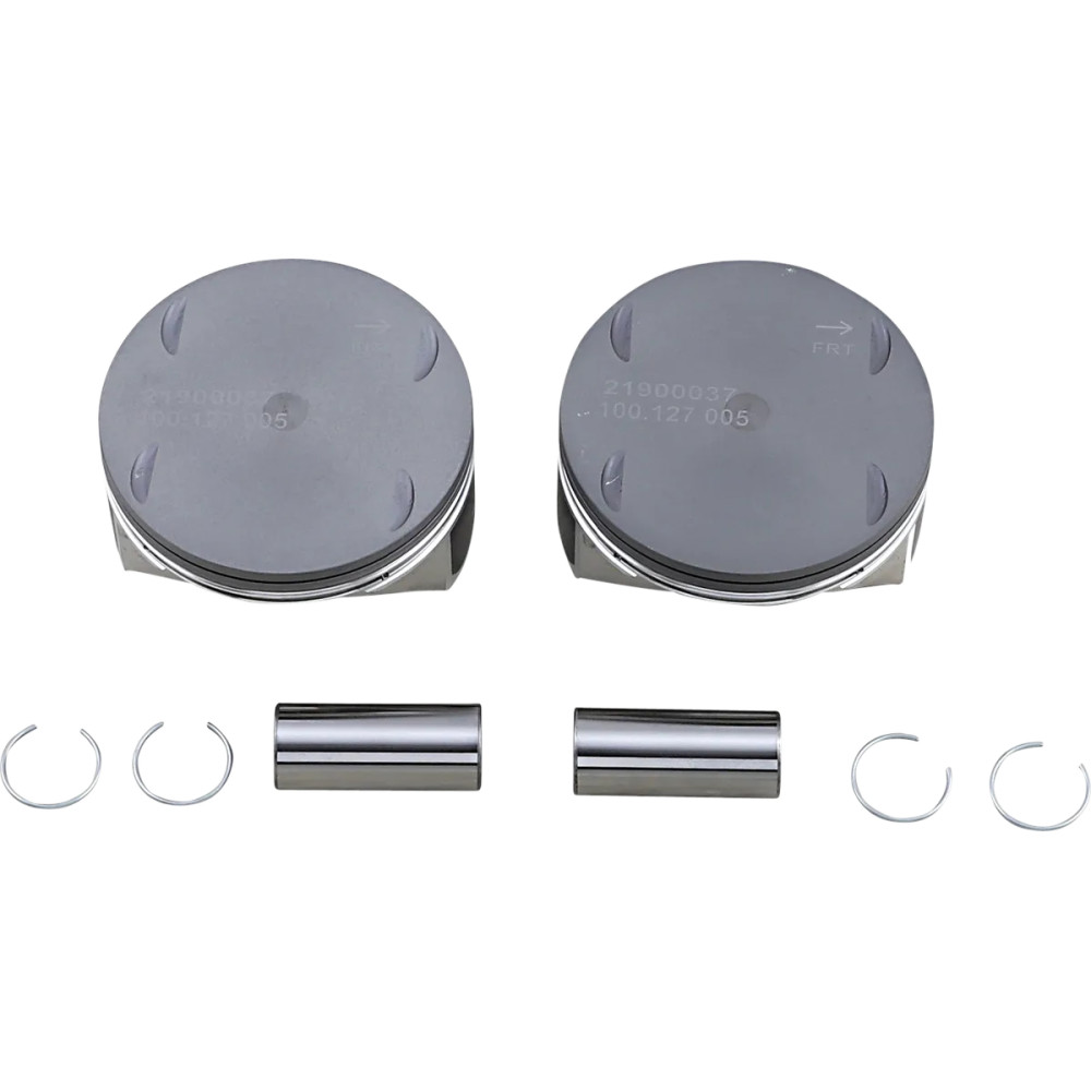 Piston Kit — Bore 3.937", Oversize +0.005", Displacement 107", Compression 10.0:1