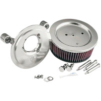 Big Sucker™ Air Filter Kit — Stage II, Round, Natural finish, Aluminum