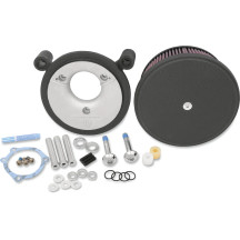 Big Sucker™ Stage II Air Filter Kit — Round, Black wrinkle finish