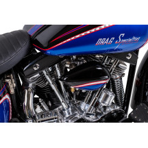 Teardrop Air Cleaner Assembly Kit — 203.2 mm × 114.3 mm, Chrome